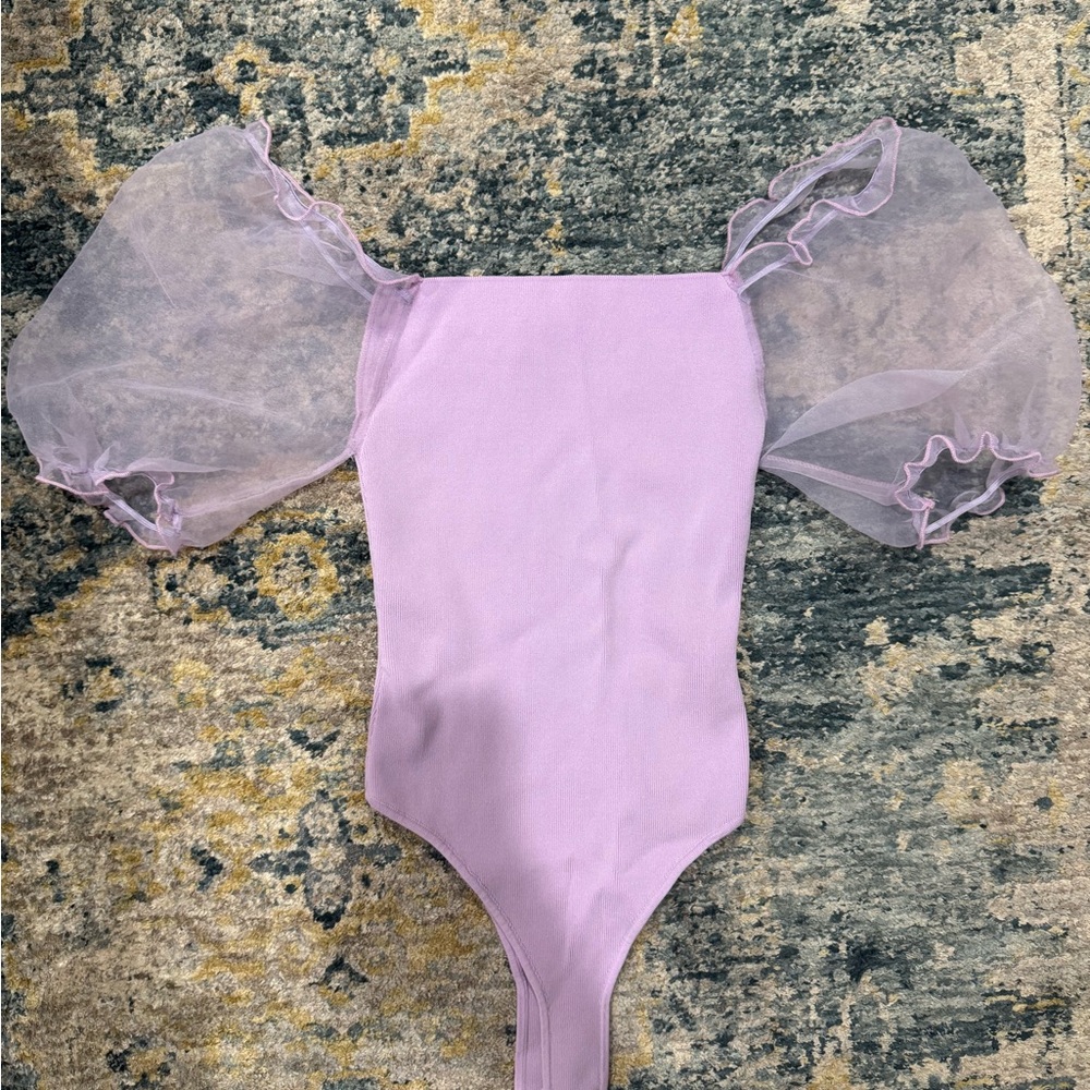 Lavender Puff Sleeve One Piece
